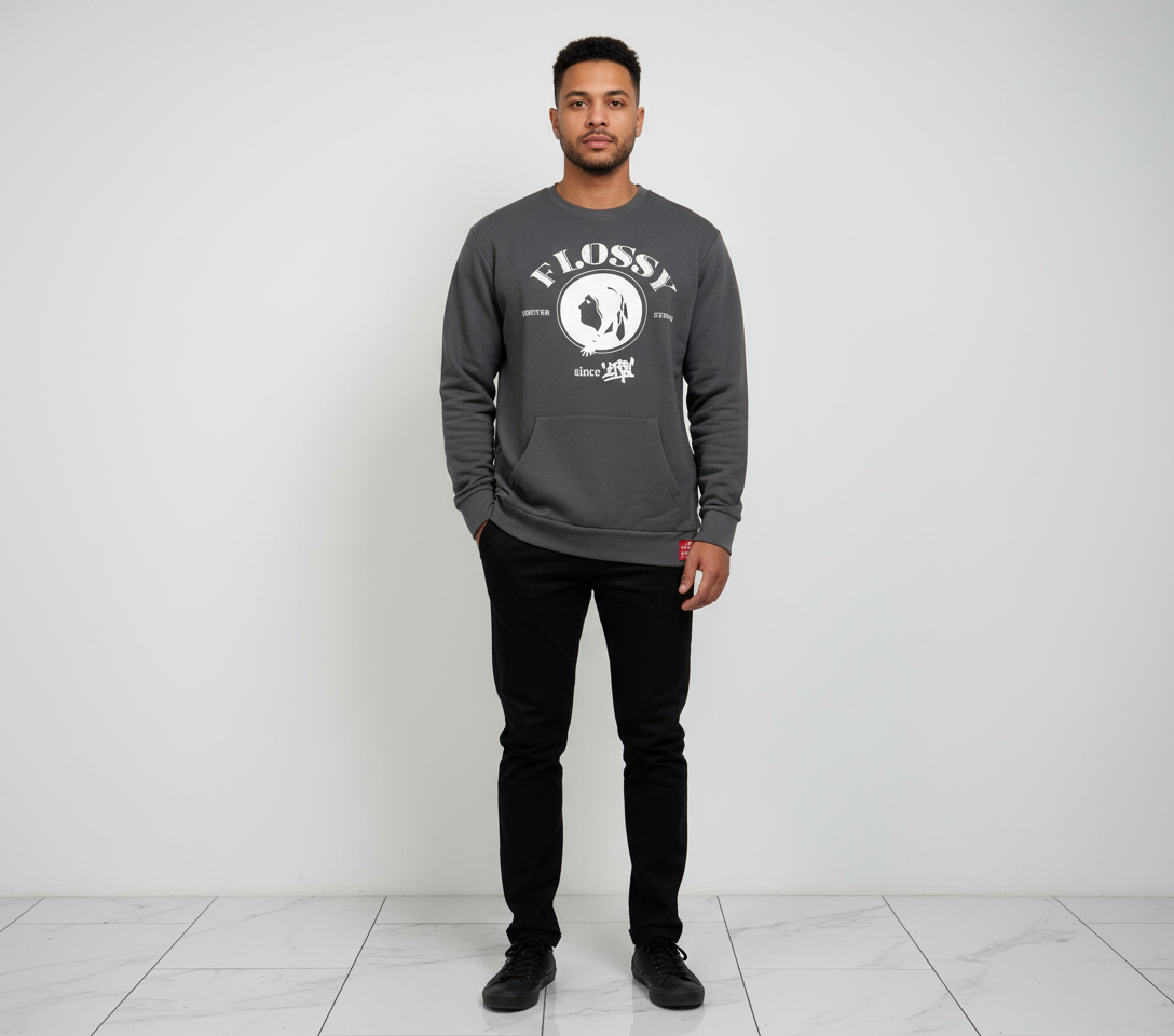 The Mag Seven Sapa Grey Flossy Crewneck