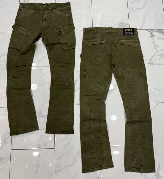 Apprv Denim Stacked Cargo Pants (Multiple Colors)