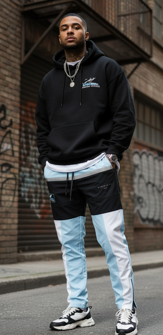 Vie Riche Nylon/Cotton Track Pants U