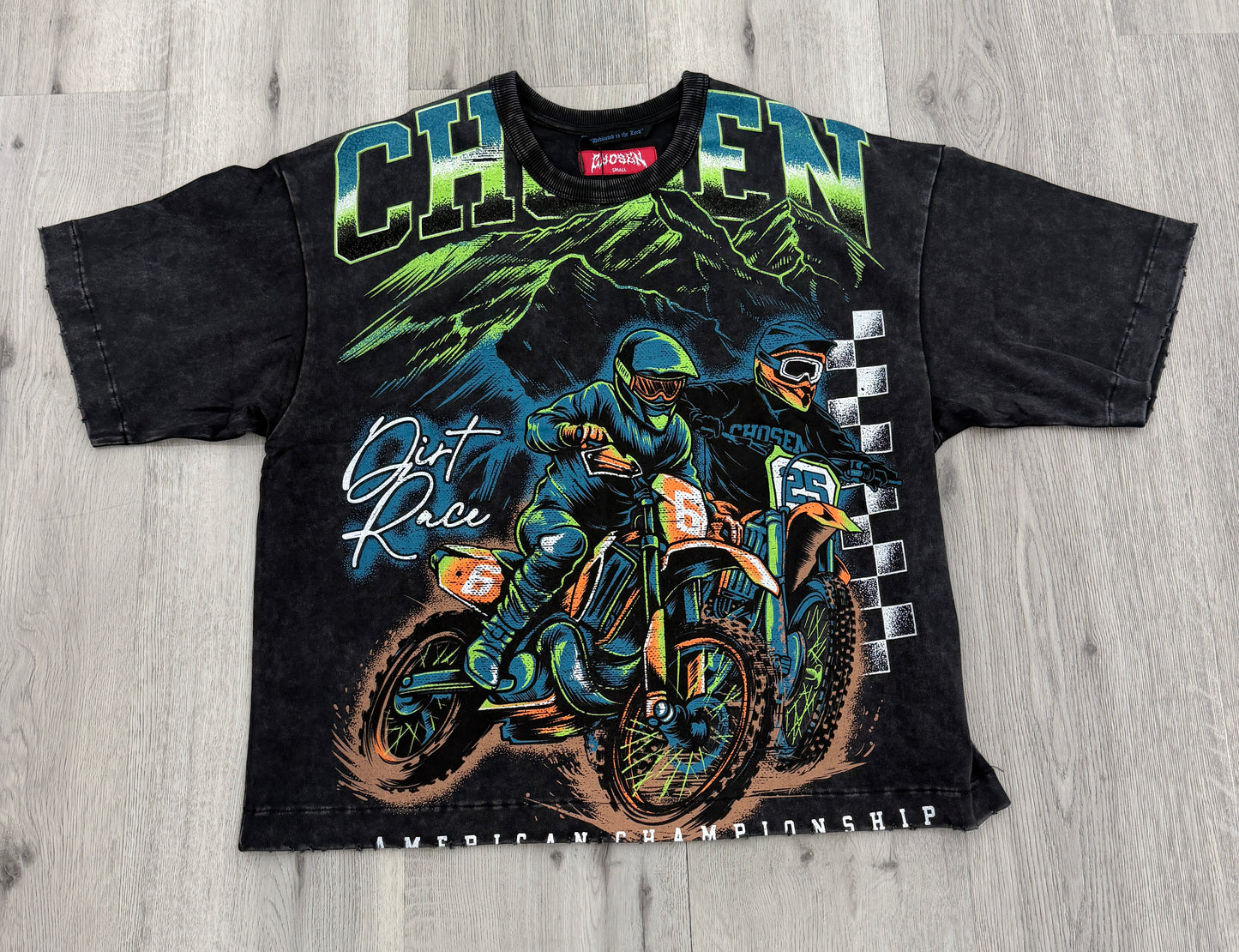 Chosen Dirt Race Vintage Wash Graphic Boxy T-Shirt