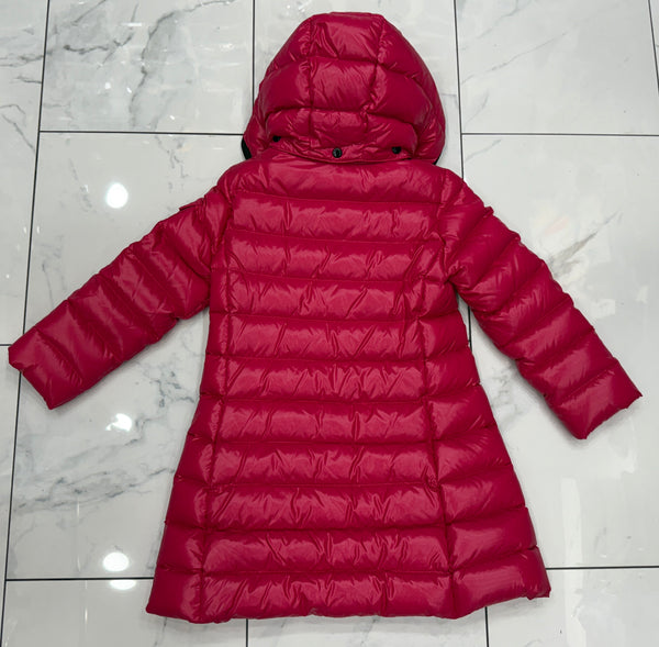Kids Moncler Moka Giubbotto Long Pink Down Puffer Parka Enfant Girls  (RETAIL $765)