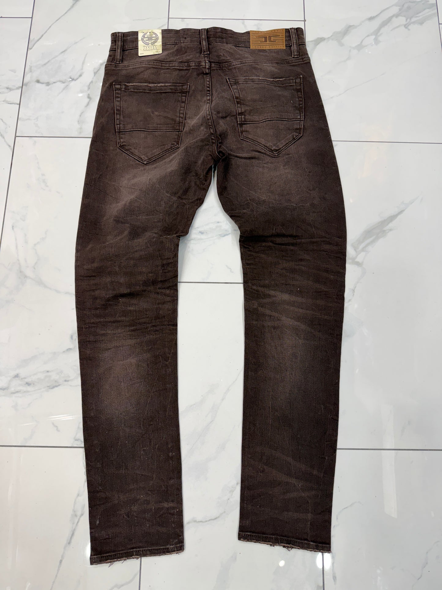 Jordan Craig Sean Fit Slim Fit Tapered Brown Jeans