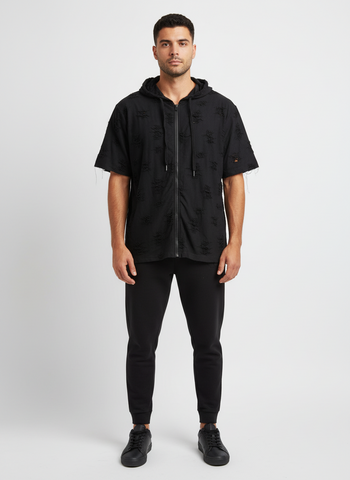 Dstrkt Ripped and Distressed Lightweight Hoody U