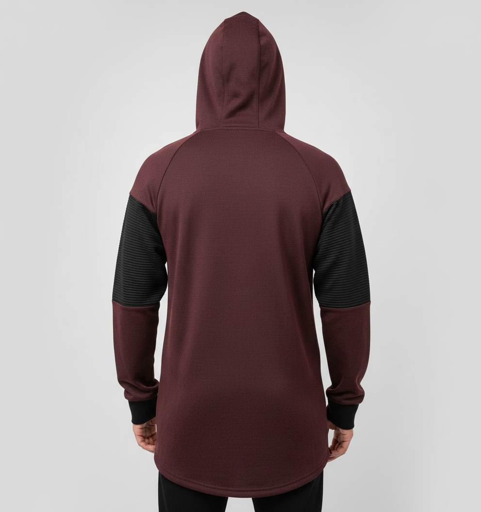 RS7 Burgundy Elongated Hoody U
