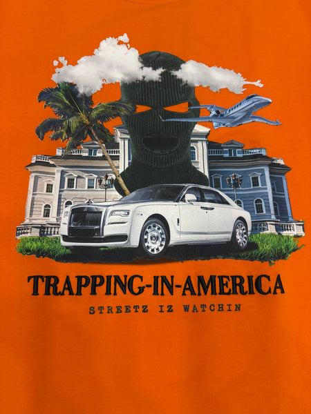 Streetz Iz Watchin Orange Trapping In America T-Shirt U