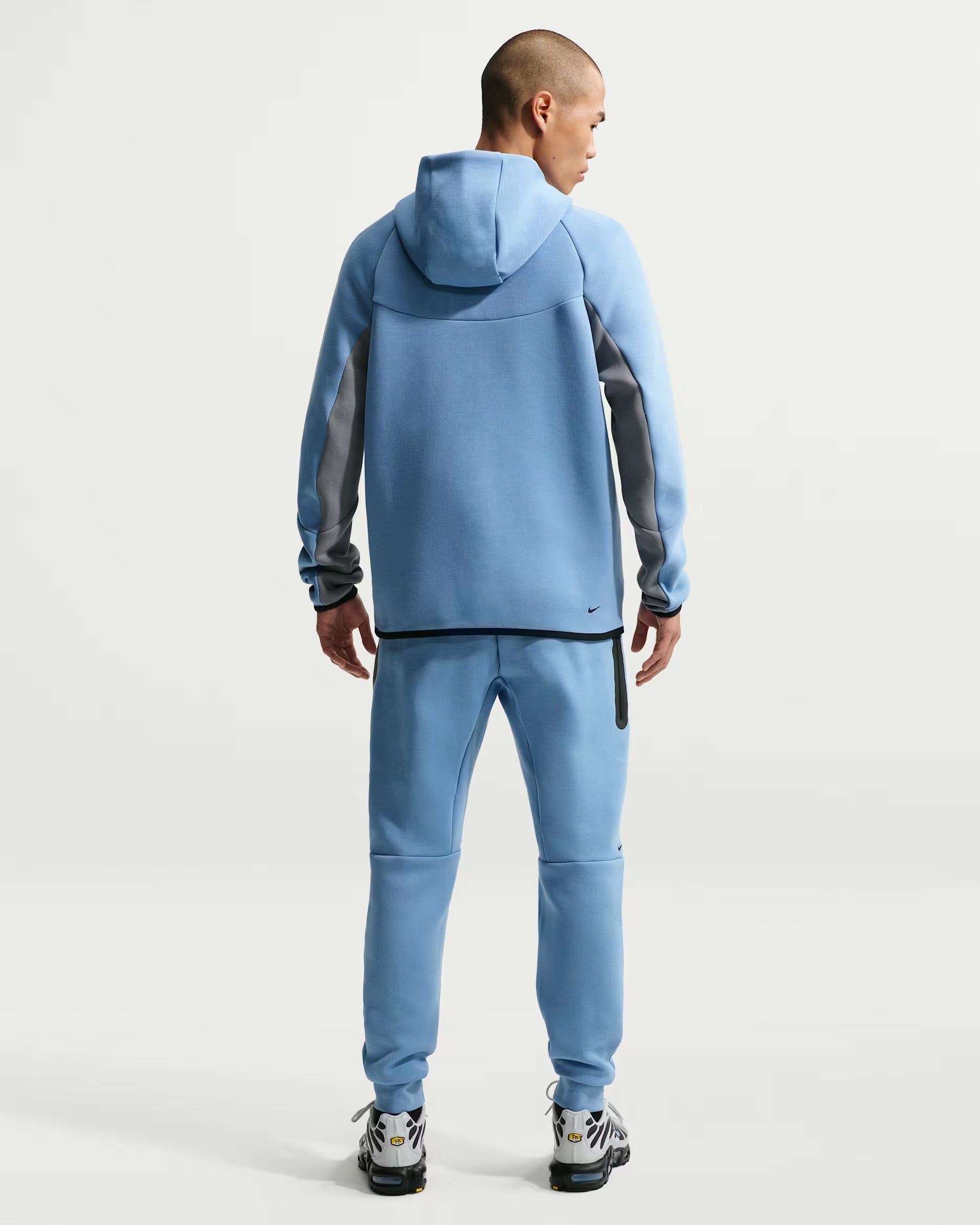 Nike Men's Tech Fleece Zip Hoodie & Pants Set (Blue/Grey) – Get