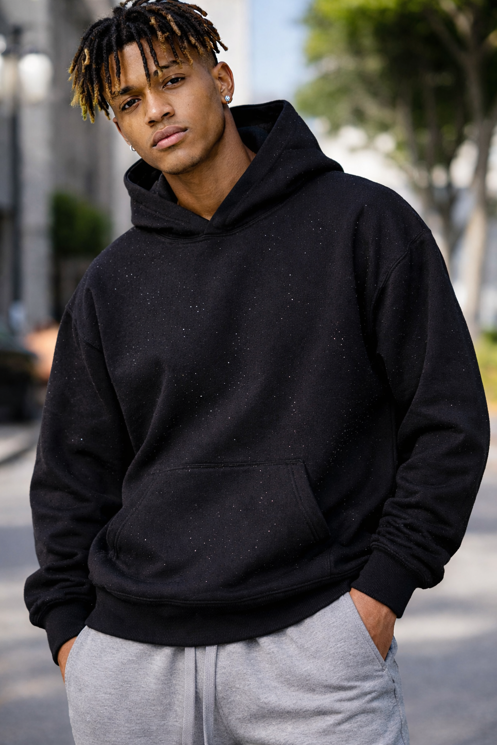 Verselli Rhinestone Allover Hoodie