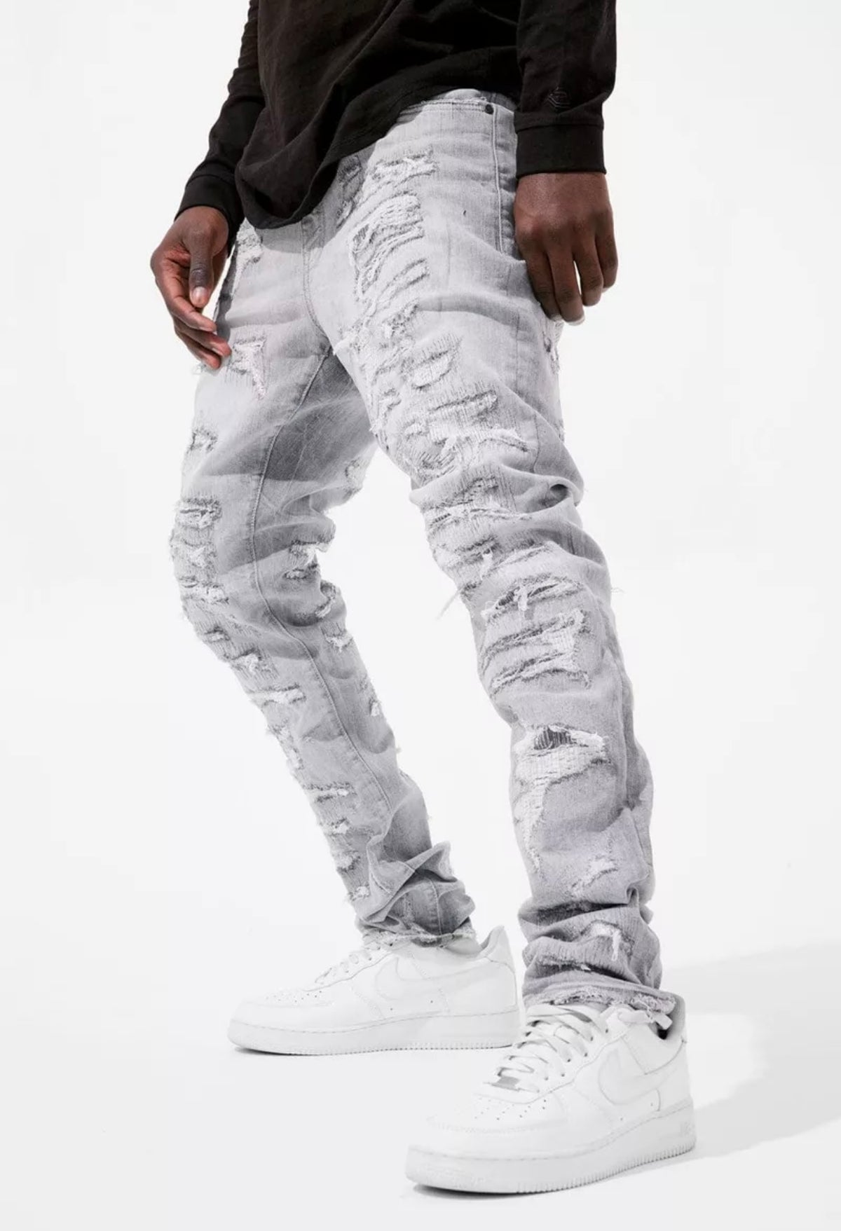 Jordan Craig Sean Fit Frankenstein Denim Jeans Cement Wash