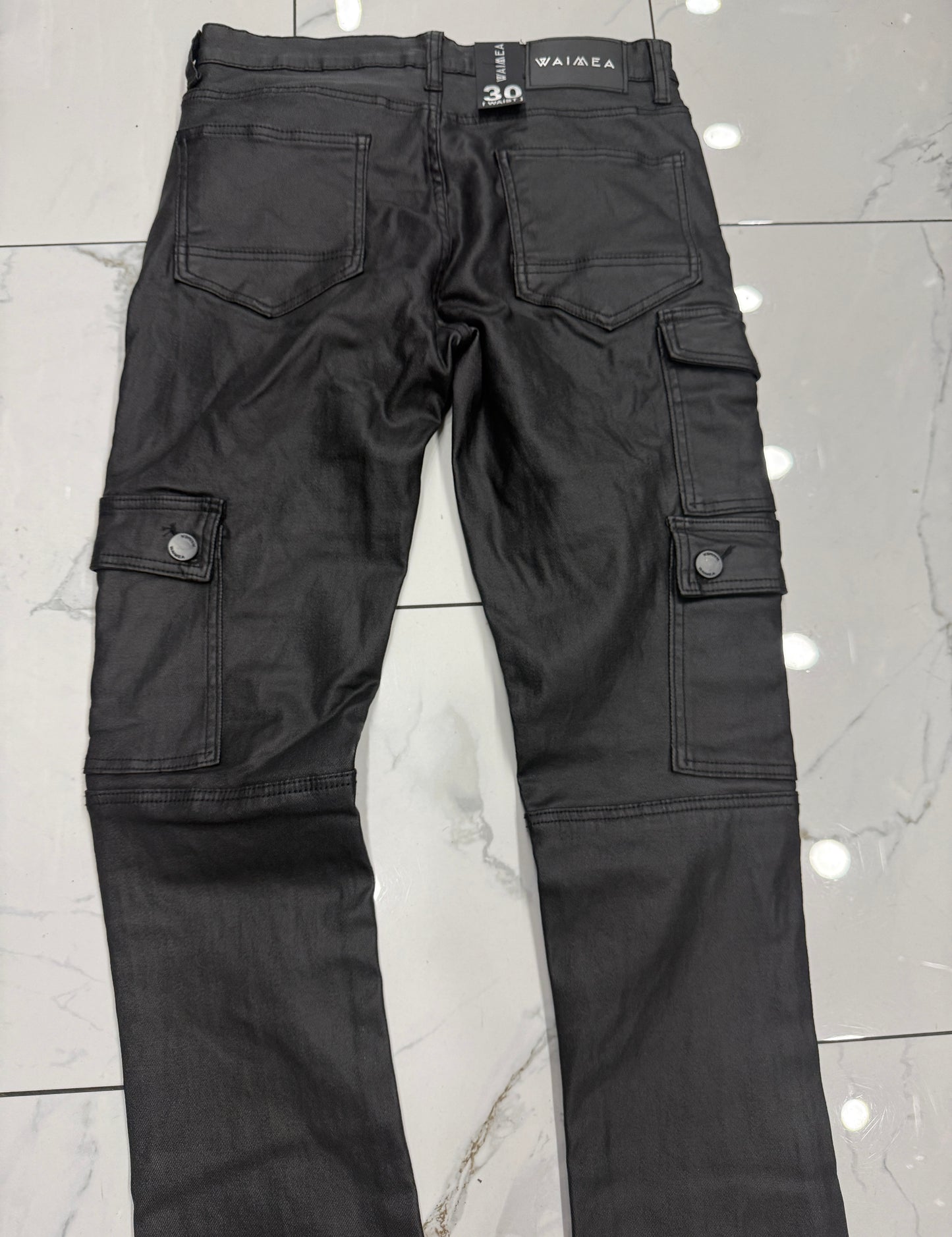 Waimea Stacked Waxed Cargo Jeans U