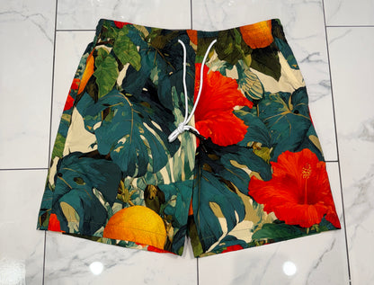 Jordan Craig x See You In Paradise Graphic Paradise Palms Nylon Shorts (Tropical)