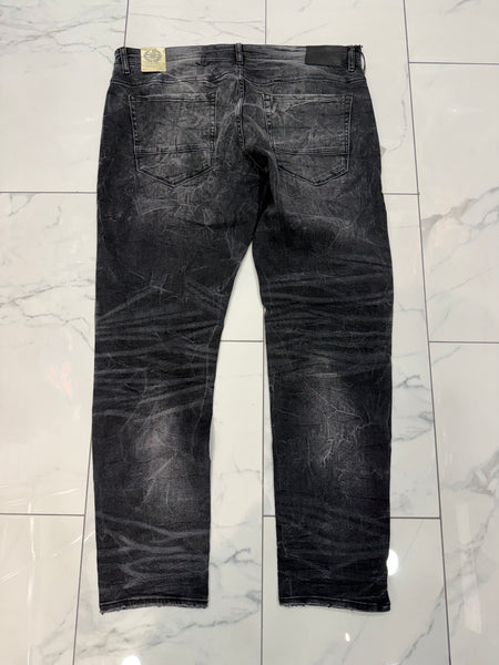 Jordan Craig Sean Fit Slim Fit Super Stretch Tapered Black Shadow Jeans U
