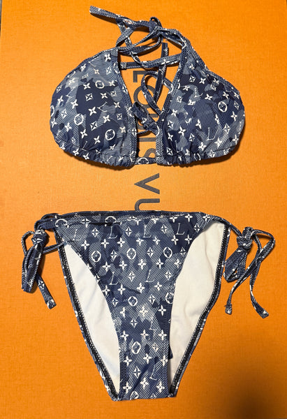 Custom Designer Print Swimsuit (Navy) U (FINAL SALE)