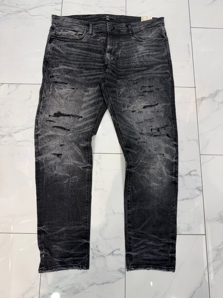 Jordan Craig Sean Fit Slim Fit Super Stretch Tapered Black Shadow Jeans U