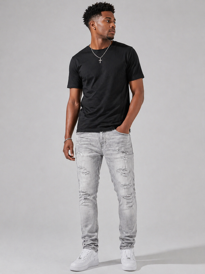 Jordan Craig Ross Fit Skinny Fit Jeans (Arctic Grey)