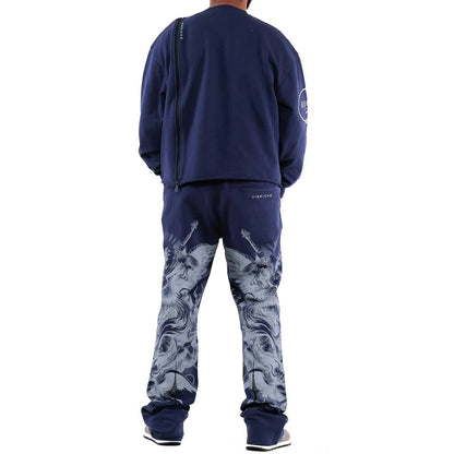 Vie Riche Arc Angel Crewneck Sweatsuit (Navy) U