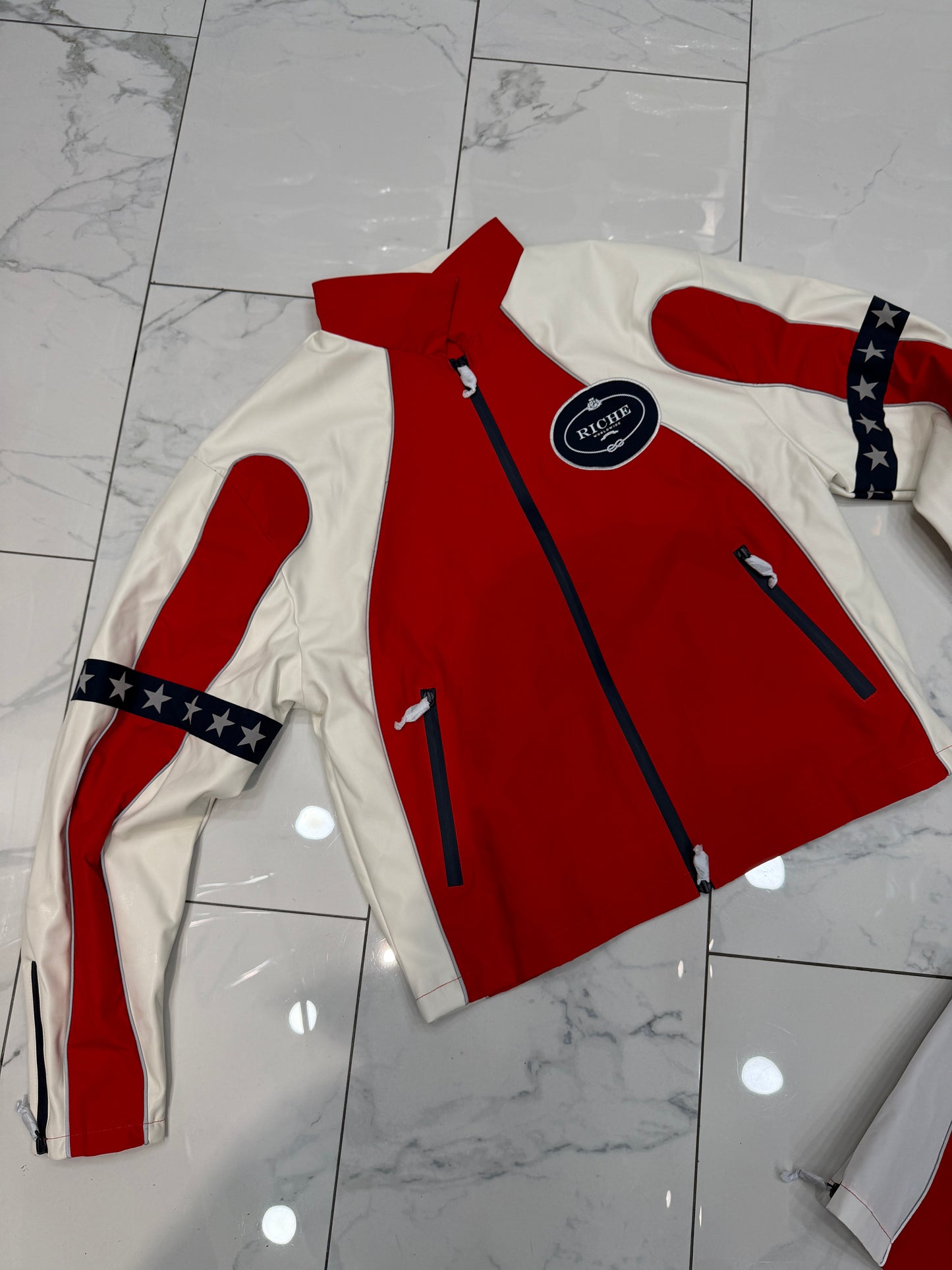 Vie Riche Star Studded Nylon Jacket Stacked Set U