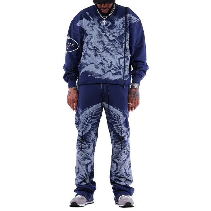 Vie Riche Arc Angel Crewneck Sweatsuit (Navy) U