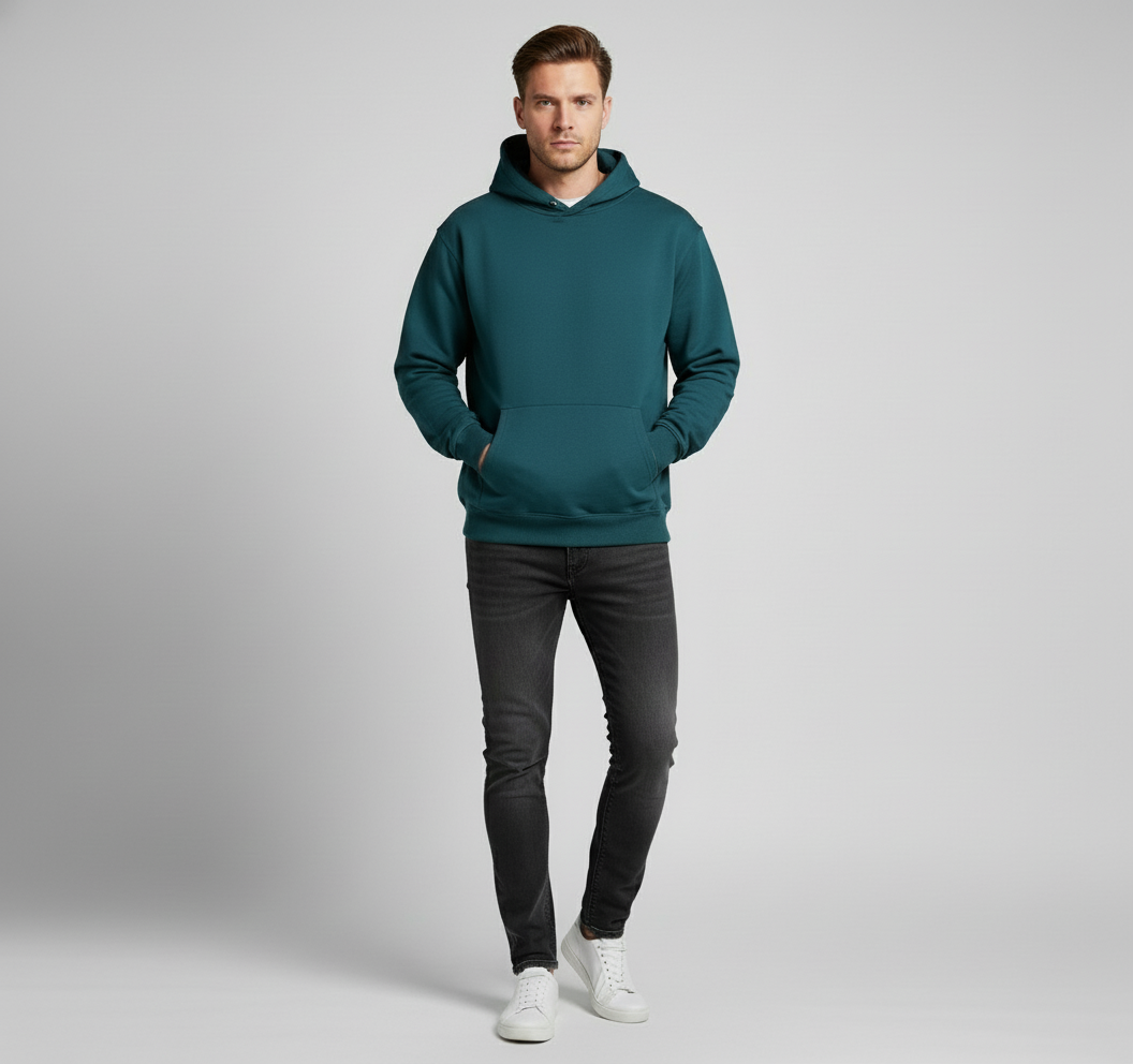 My Favorite French Terry Hoodie (Vintage Green)