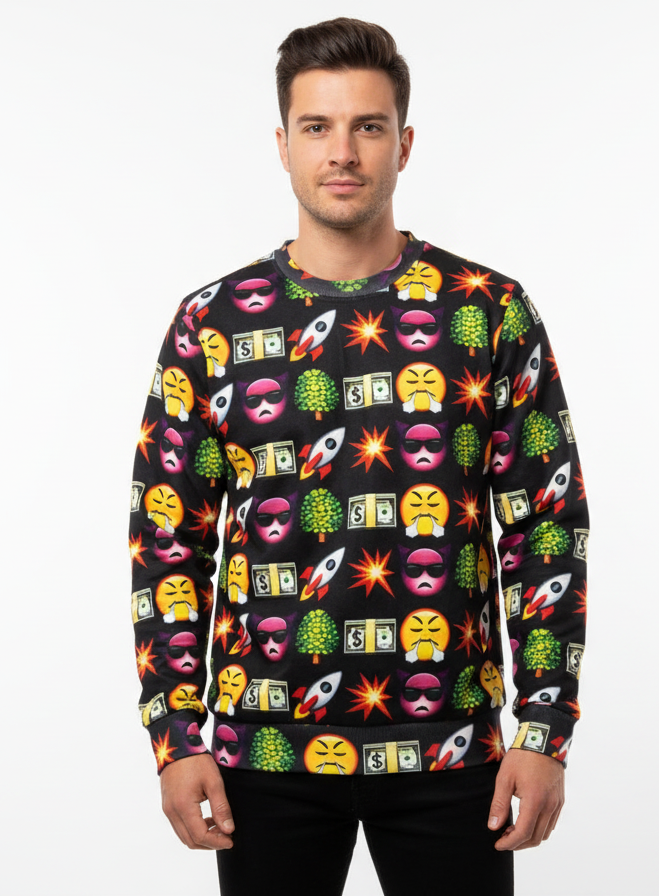 Hudson Emojis Allover Sweatshirt U