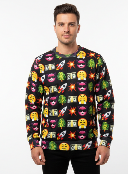 Hudson Emojis Allover Sweatshirt U