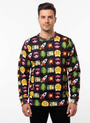 Hudson Emojis Allover Sweatshirt U