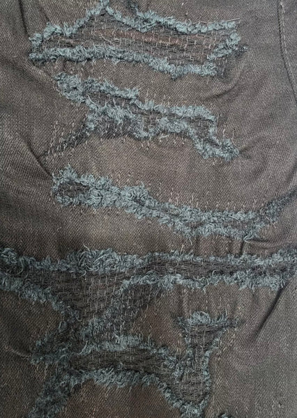 Jordan Craig Sean Fit Slim Fit Jeans--Black w/ Blue Rips