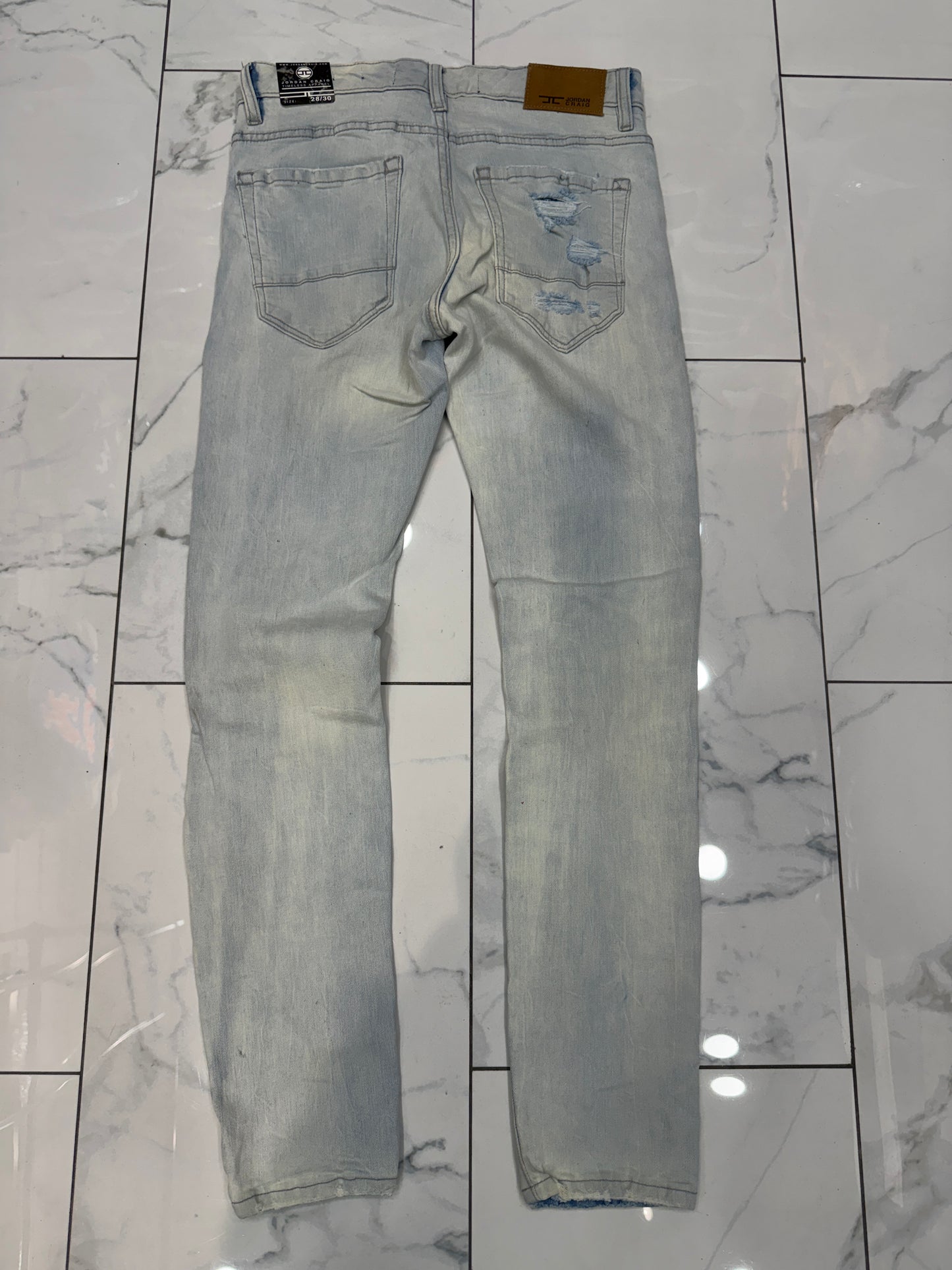 Jordan Craig Martin Skinny Fit Iced White Jeans U