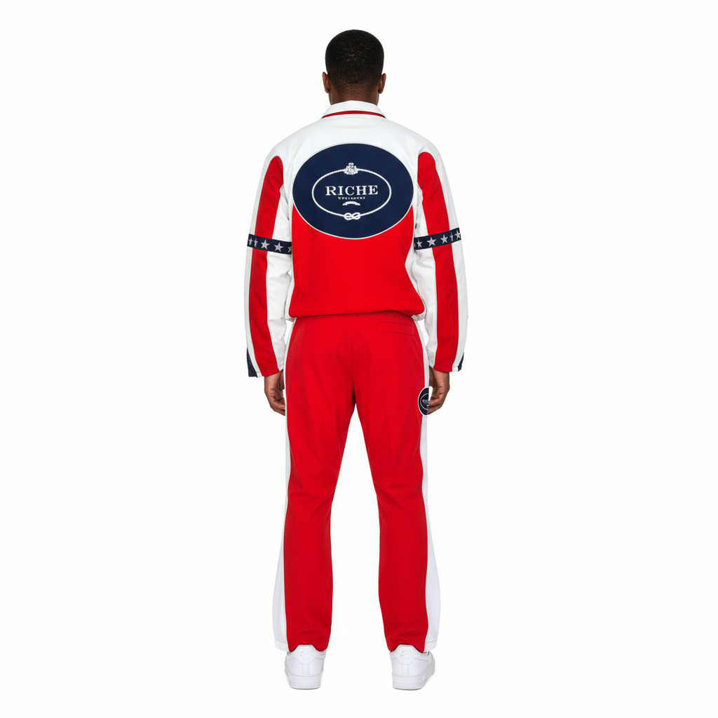 Vie Riche Star Studded Nylon Jacket Stacked Set U