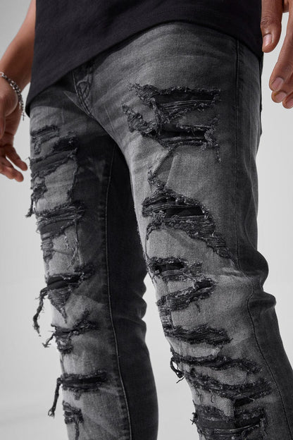 Jordan Craig Alkaline Denim Slim Taper Fit Jeans (Black Shadow)