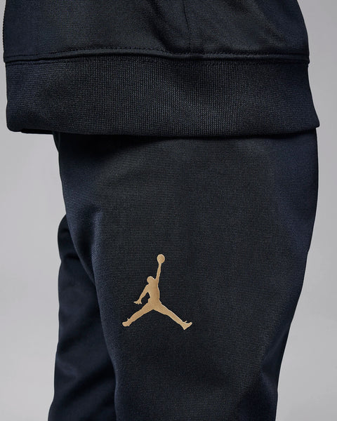 Jordan Take Flight Black and Gold Tricot Toddlers Full TrackSuit( Track Jacket + Pants)