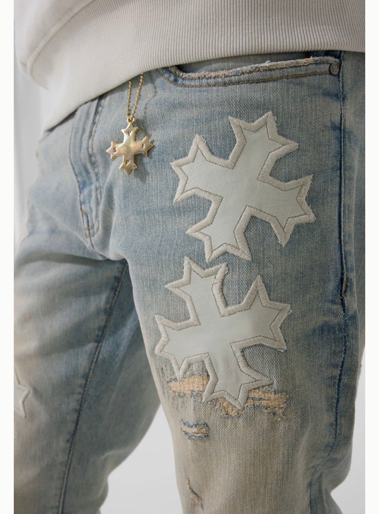 Jordan Craig x See You in Paradise Super Skinny Stacked Eden Jeans (Iced Lager)