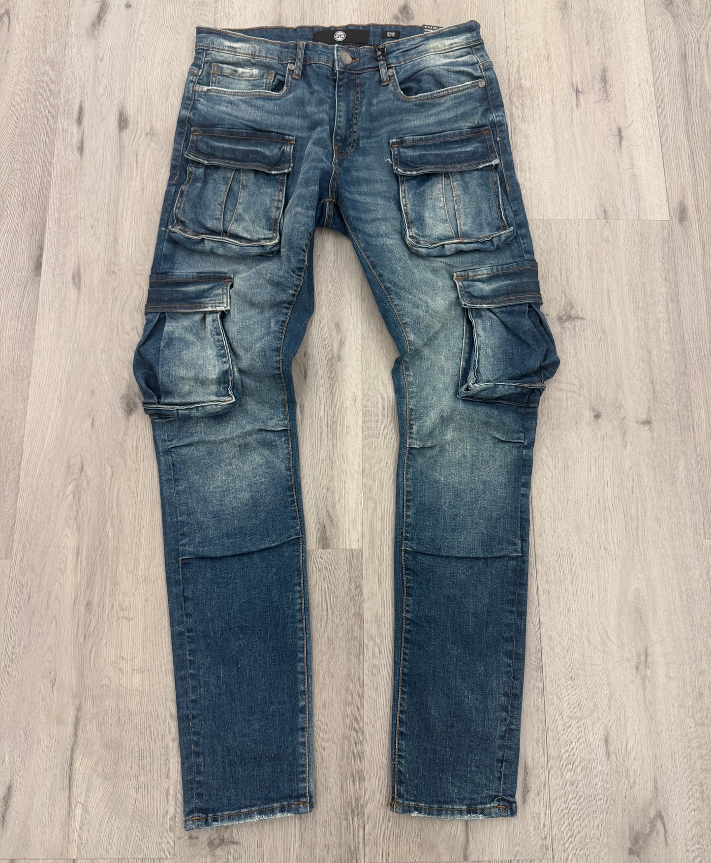 Jordan Craig Denim w/ Cargo Pockets Slim Taper Fit Jeans (Vintage Wash)