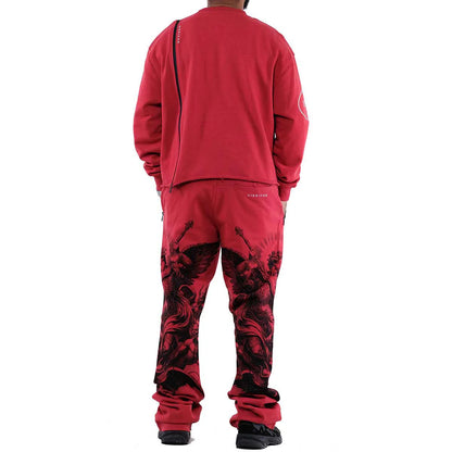 Vie Riche Arc Angel Crewneck Sweatsuit (Burgundy) U