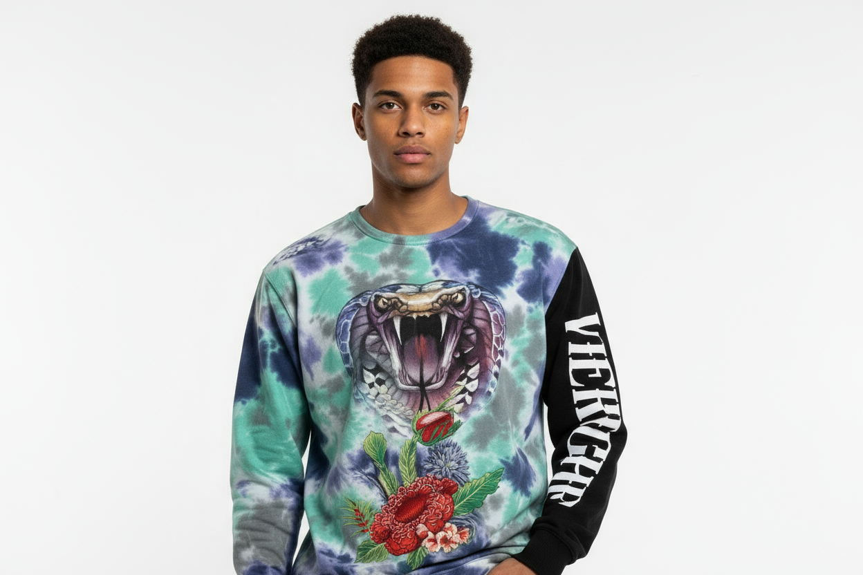 Vie Riche Tye Dye Snake Bite Crewneck U