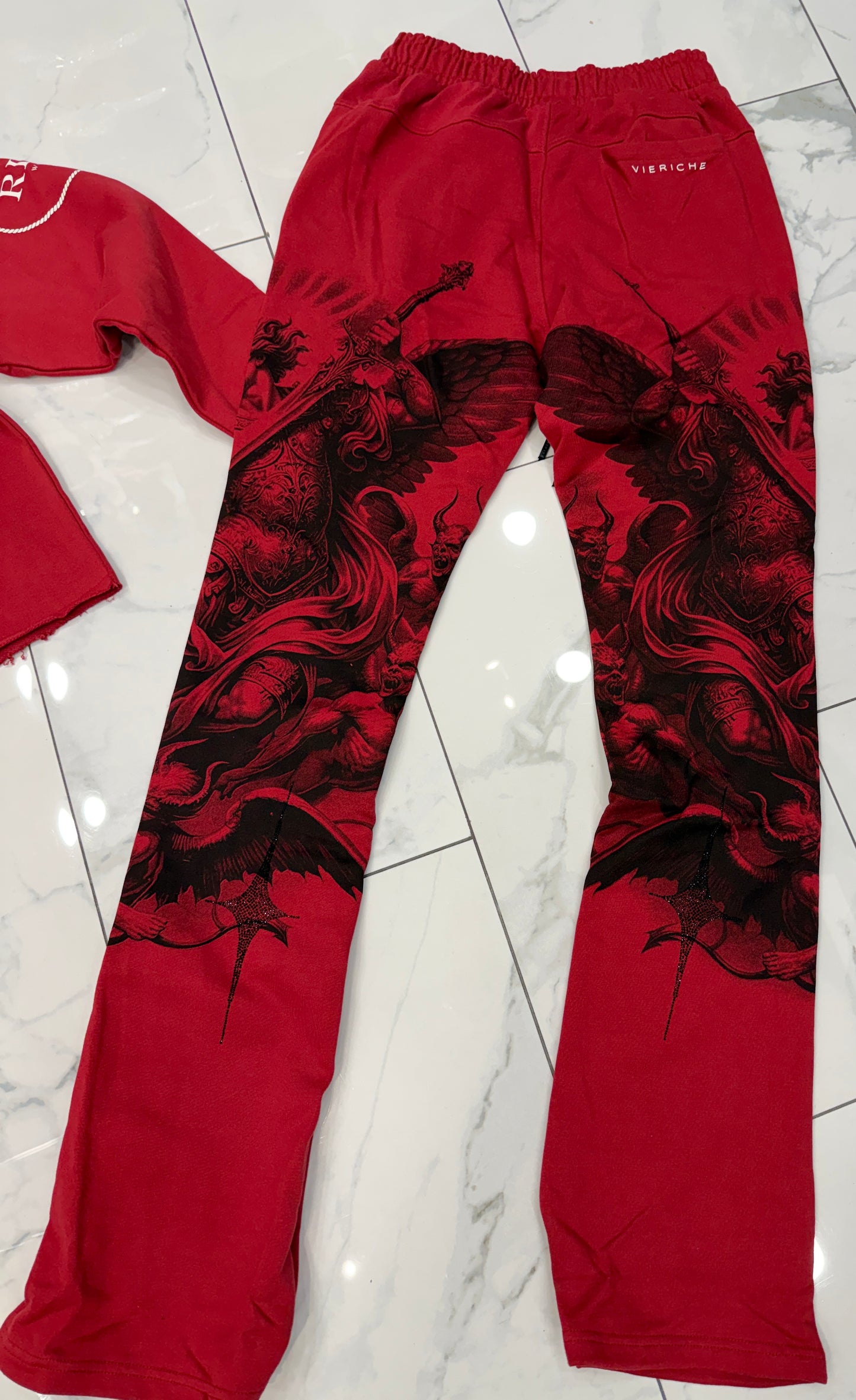 Vie Riche Arc Angel Crewneck Sweatsuit (Burgundy) U