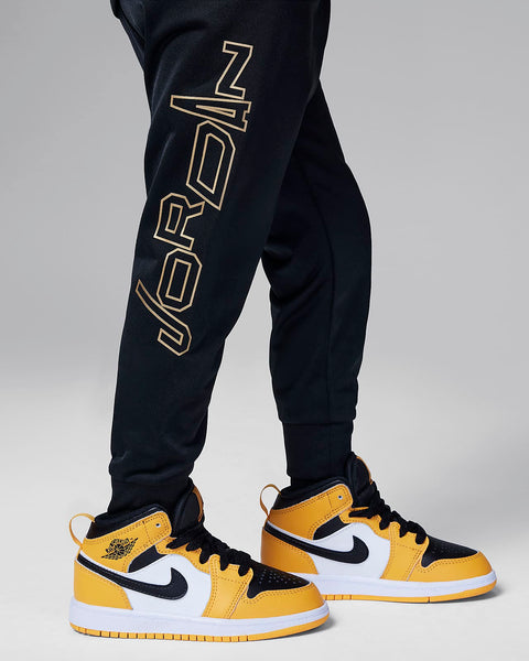 Jordan Take Flight Black and Gold Tricot Toddlers Full TrackSuit( Track Jacket + Pants)