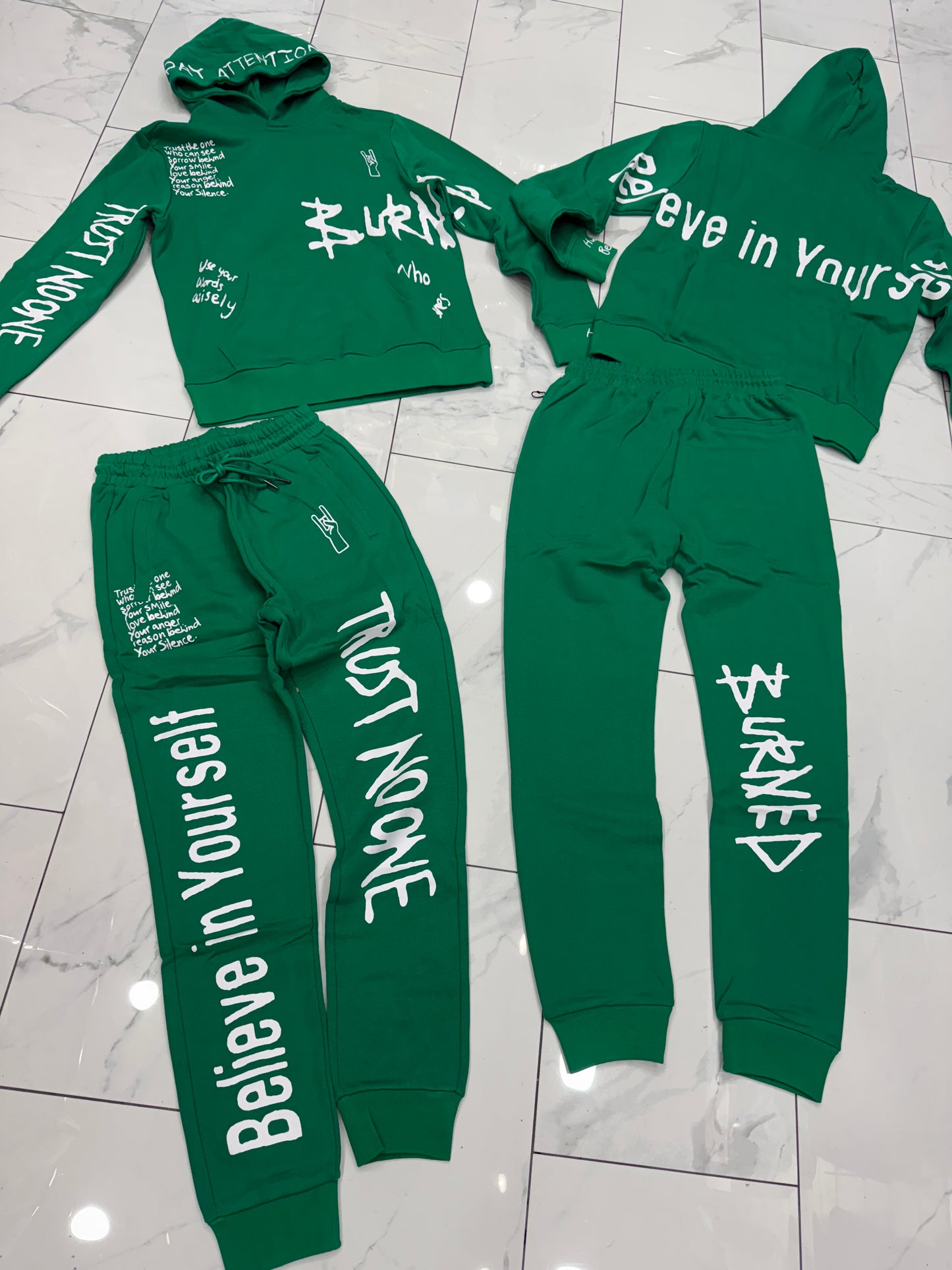 Apprv Trust No One Green Sweatsuit U