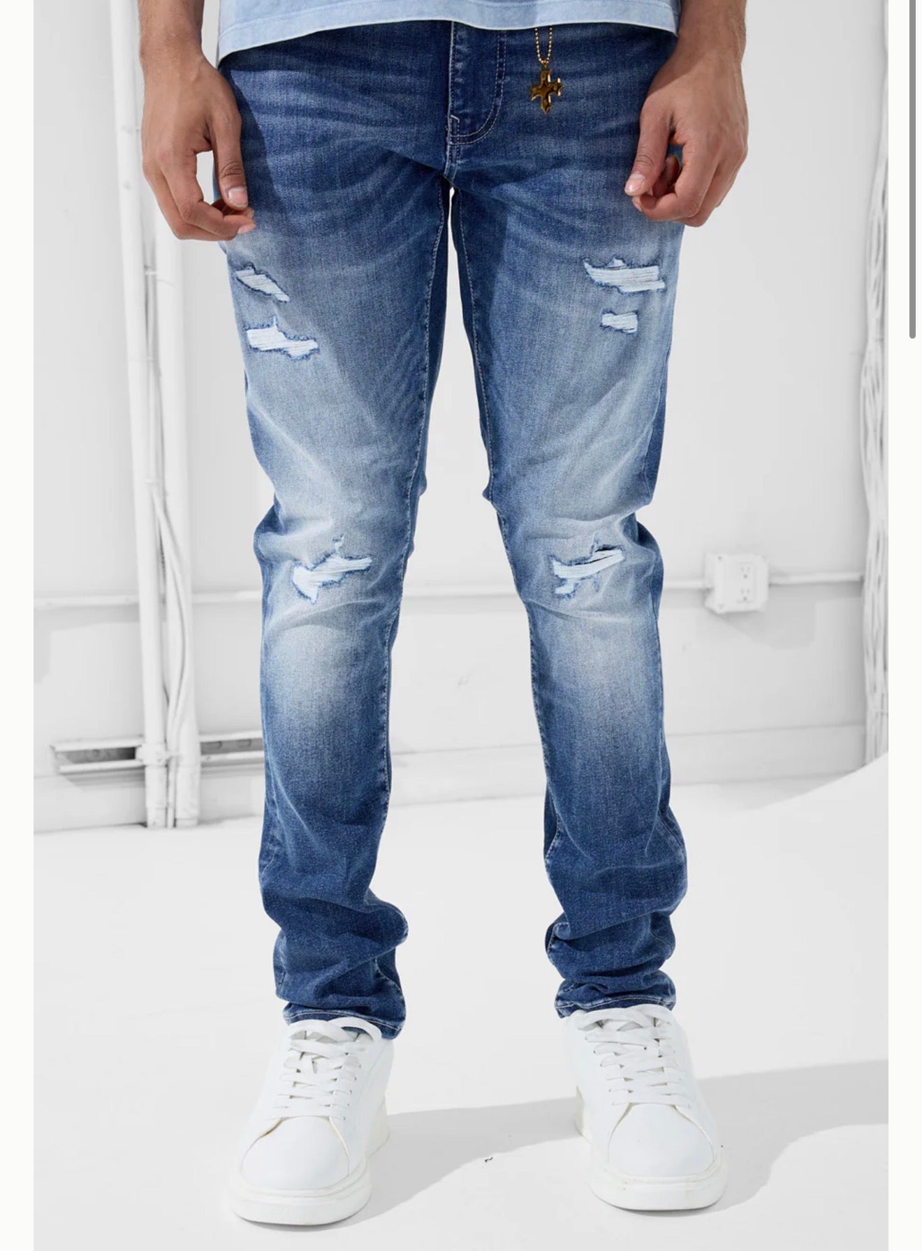 Jordan Craig x See You In Paradise Humility Denim Slim Taper Fit Jeans (Aged Wash)