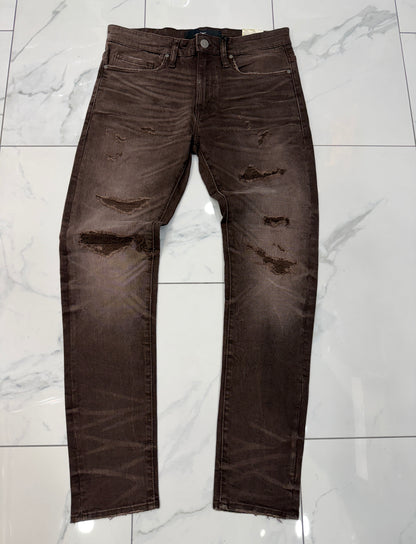 Jordan Craig Sean Fit Slim Fit Tapered Brown Jeans