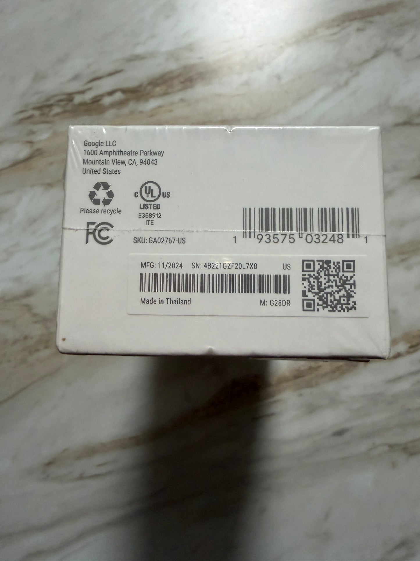 Google Nest Doorbell-Wired (Snow)