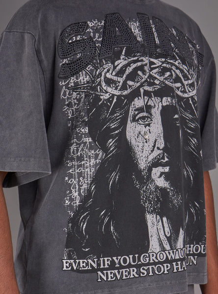 NME Grey Washed Saint Tee