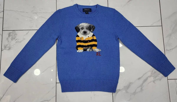Kids Polo Ralph Lauren Dog Graphic Knitted Sweater