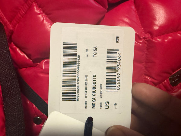 Kids Moncler Moka Giubbotto Long Pink Down Puffer Parka Enfant Girls  (RETAIL $765)