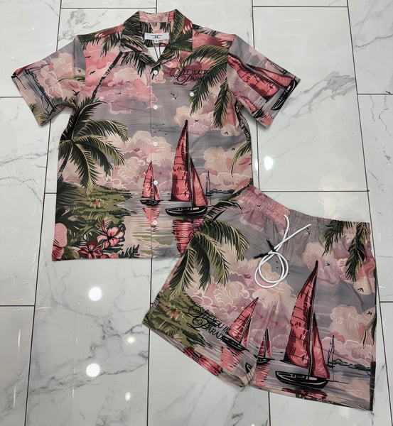 Jordan Craig Wanderlust S/S Party Shirt (Palm Spring ) U