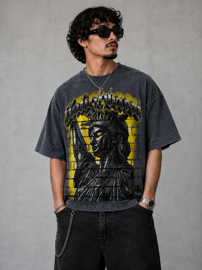 Chosen Liberty Shadow Vintage Wash Graphic Boxy T-Shirt