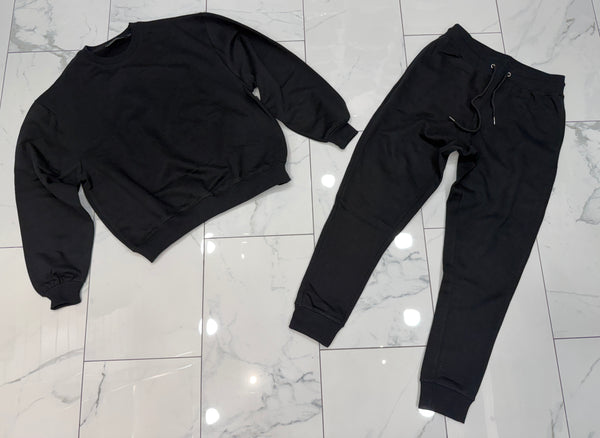 My Favorite French Terry Crewneck Sweater (Black) U