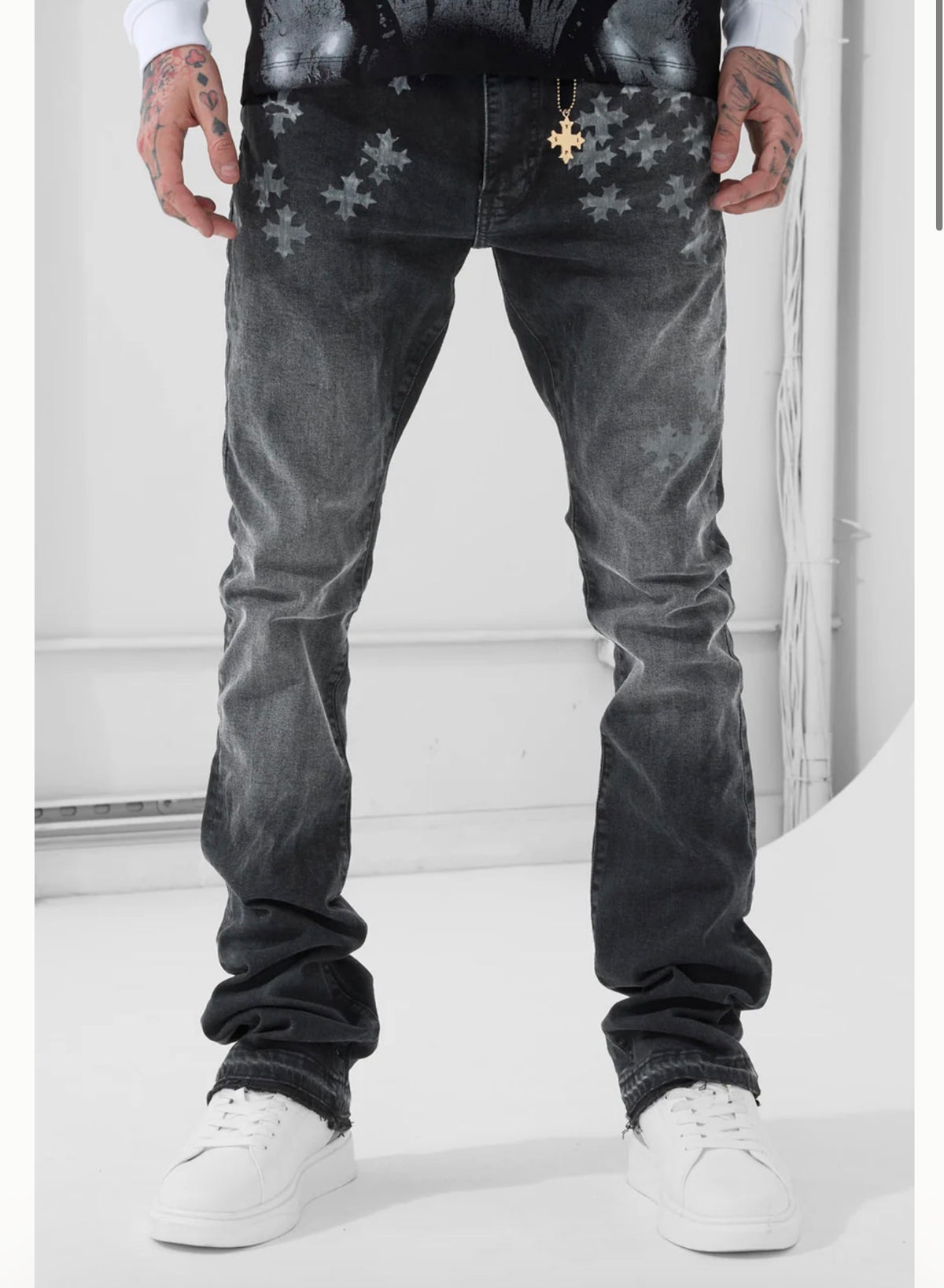 Jordan Craig x See You in Paradise Skinny Stacked Jeans (Black Shadow)