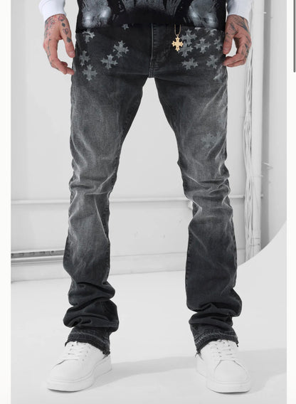 Jordan Craig x See You in Paradise Skinny Stacked Jeans (Black Shadow)