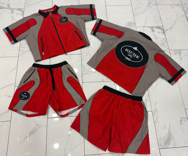 Vie Riche Nylon Biker Jacket Set U