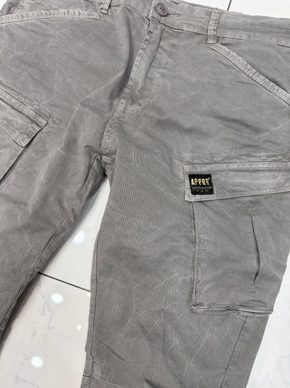 Apprv Denim Stacked Cargo Pants (Grey)